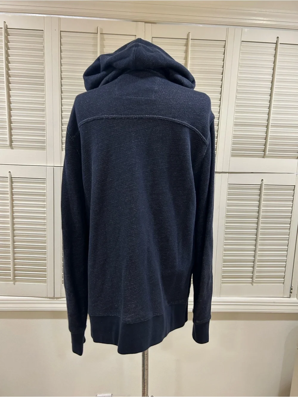 Banana Republic Men's Navy Hooded Zip Sweater